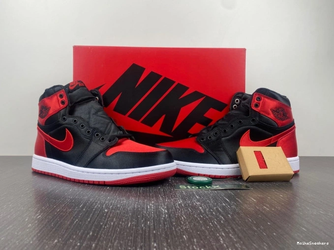 MaikeSneakers Air Satin Bred 1 OG Jordan High FD4810-061 WMNS 0711